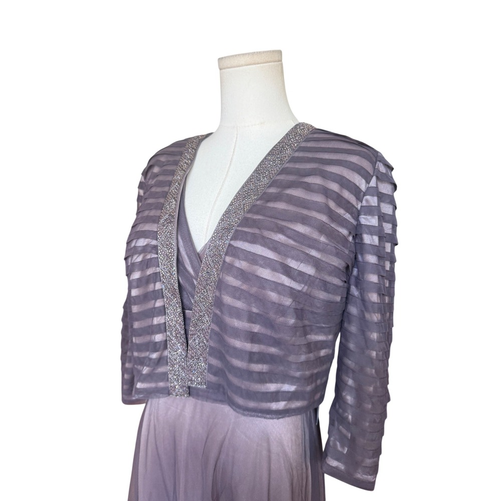 Patra Lavender Mother Of The Bride Dress 8P NWT Two Piece Dress Bolero Jacket - Picture 4 of 16